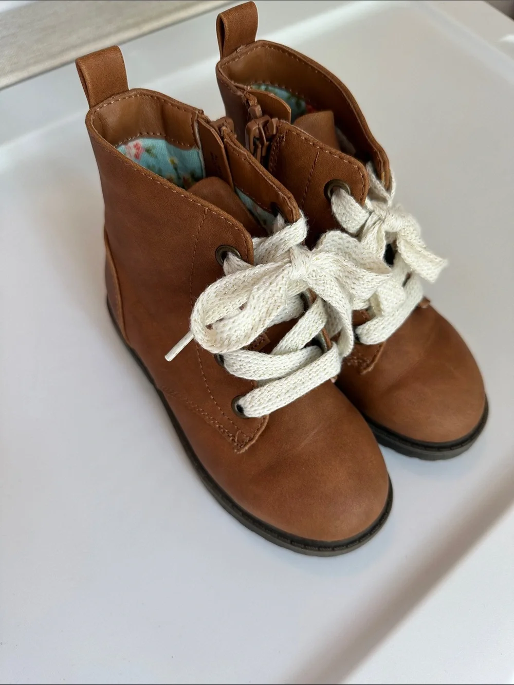 Cat & Jack Girls’ Lace-Up Ankle Boots - Toddler Size 8